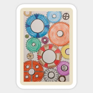 Gears in Motion Sticker